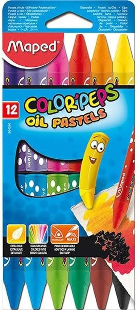 Maped Oil Pastels 12Colour Set