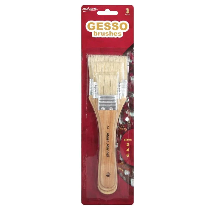 Mont Marte Paint Brush Gesso 3pcs