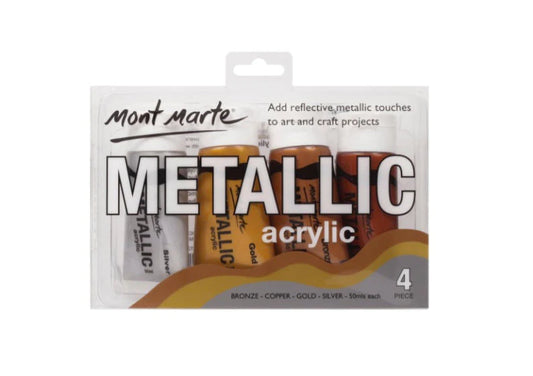 Mont Marte Metallic Acrylic 4colour Set