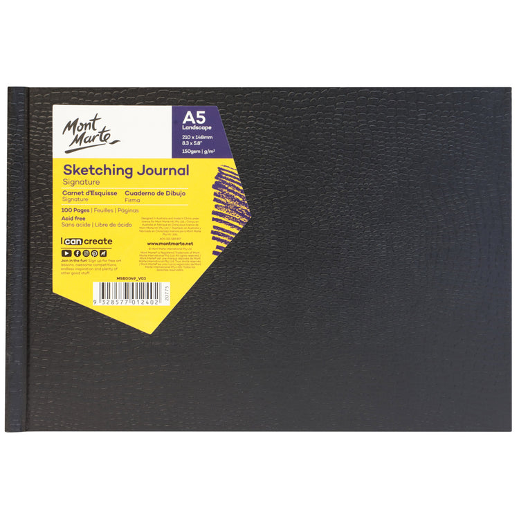Mont Marte Sketching Journal Landscape (A5-150gsm-100pages)
