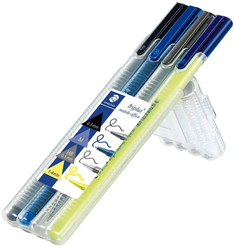 STAEDTLER Triplus Mobile Office Triangular  4pcs Set  (34 SB4)