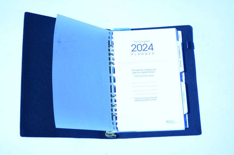 Leather Refillable Organizer A6 Size 2024 Soft Cover