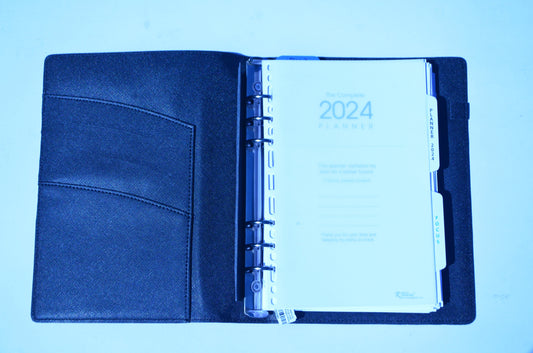 Leather Refillable Organizer A5 Size 2024 (One Day A Page)