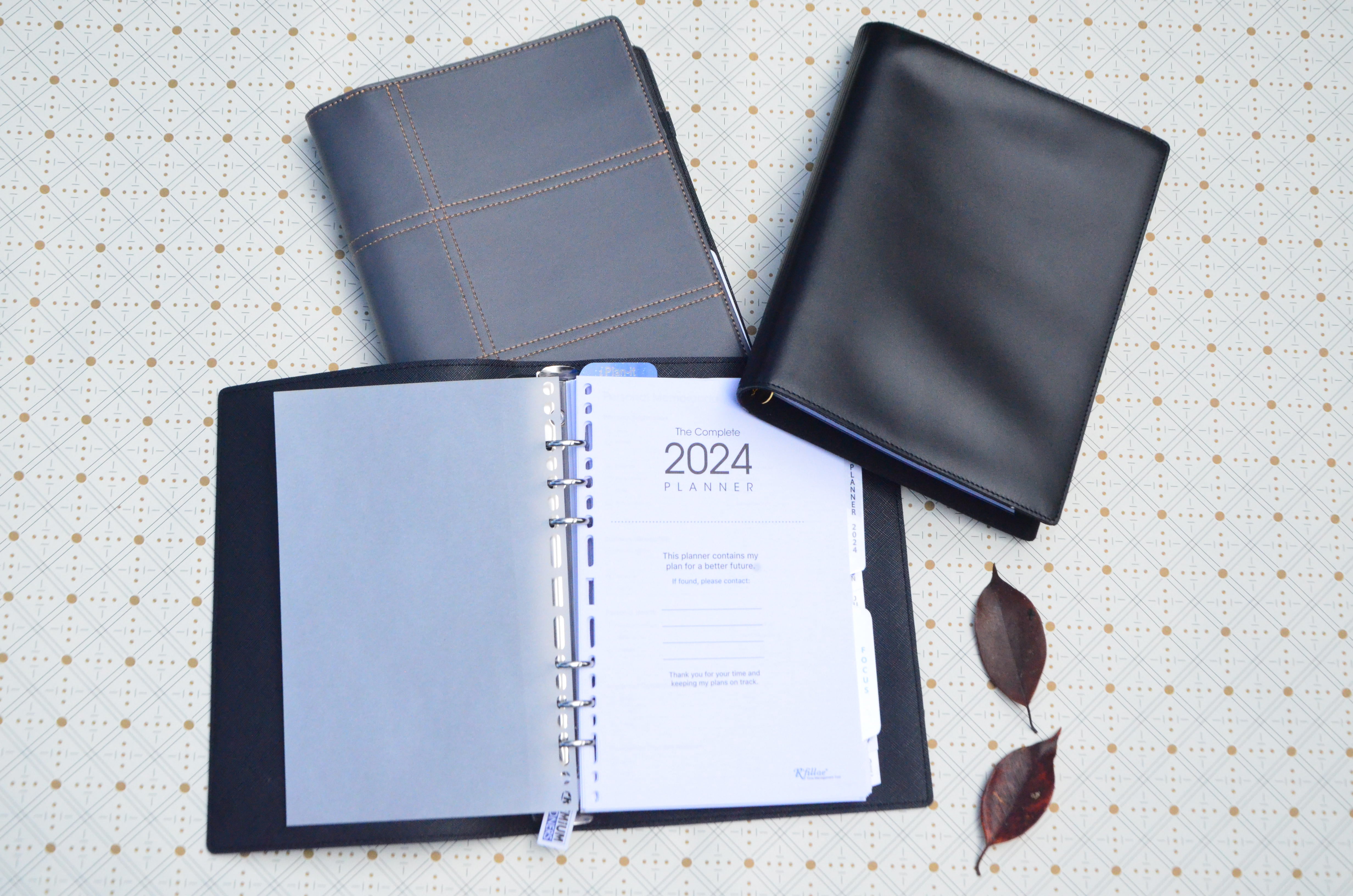 Leather Refillable Organizer A5 Size 2024 Premium Stationers