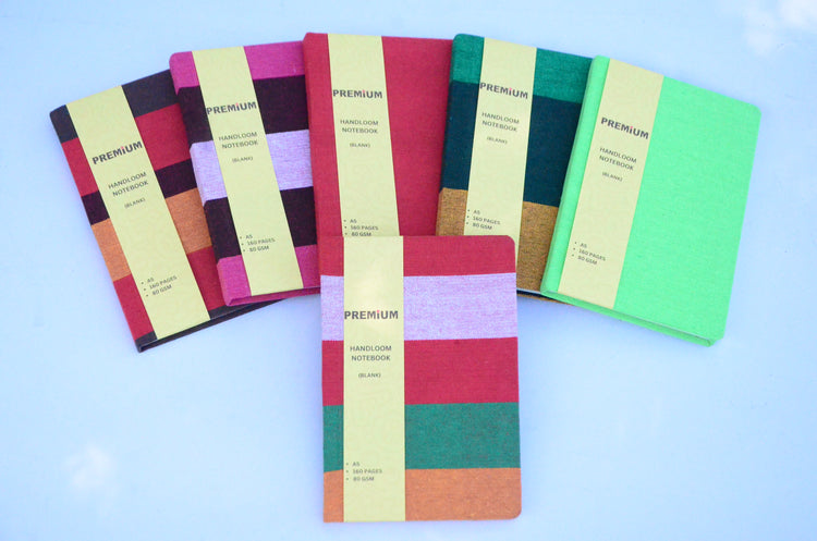 Premium Handloom Blank Page Journal Notebook A5 Size