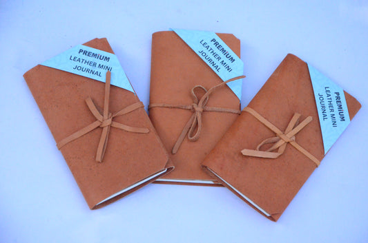 Premium Leather Mini Blank Journal