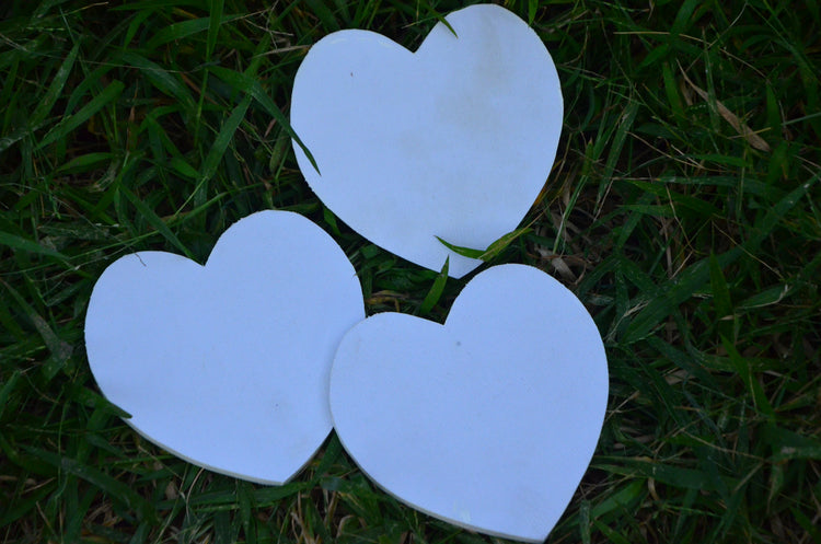 Premium Canvas Panel Heart Shape 13cm x 11cm