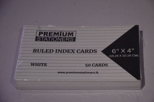 Premium Ruled Index Cards 4"X6"