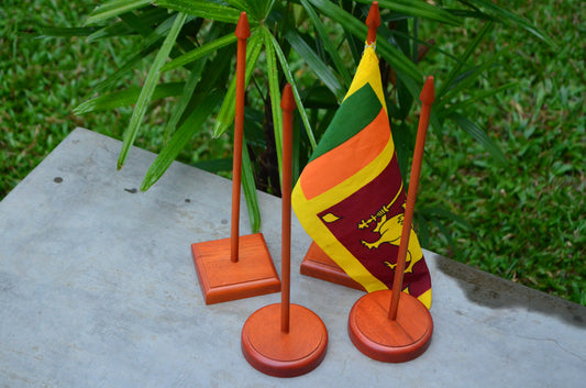Premium Wooden Table Flag Stand (11" Pole)