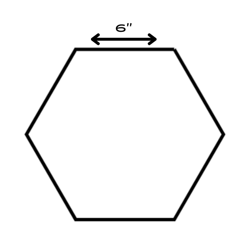 Premium Canvas Board Hexagon Shape 6"