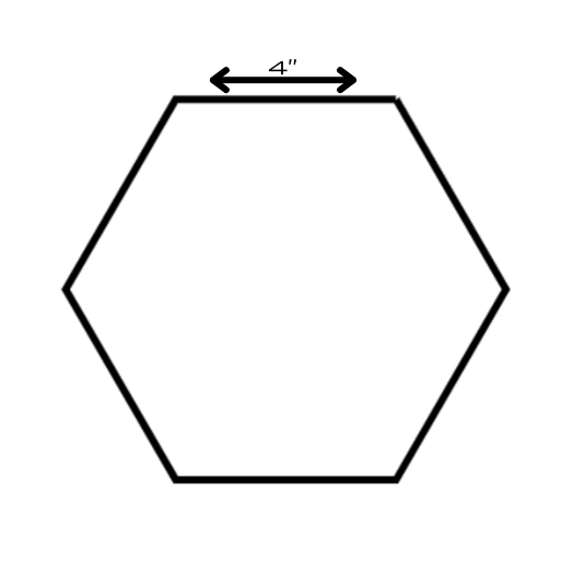 Premium Canvas Board Hexagon Shape 4"