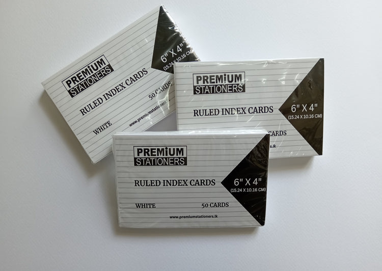 Premium Ruled Index Cards 4"X6" (Flash Card)