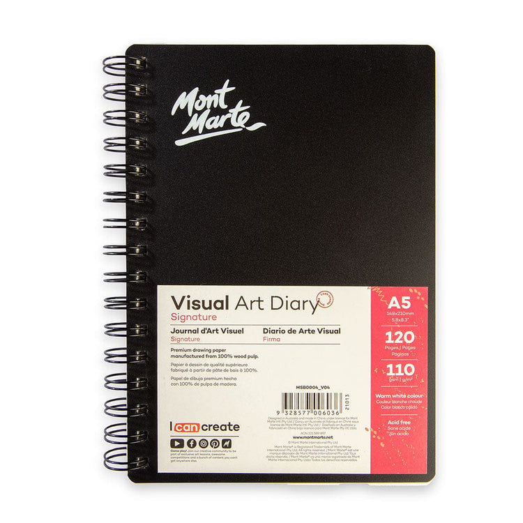 Mont Marte Visual Art Diary A5 Size 110gsm