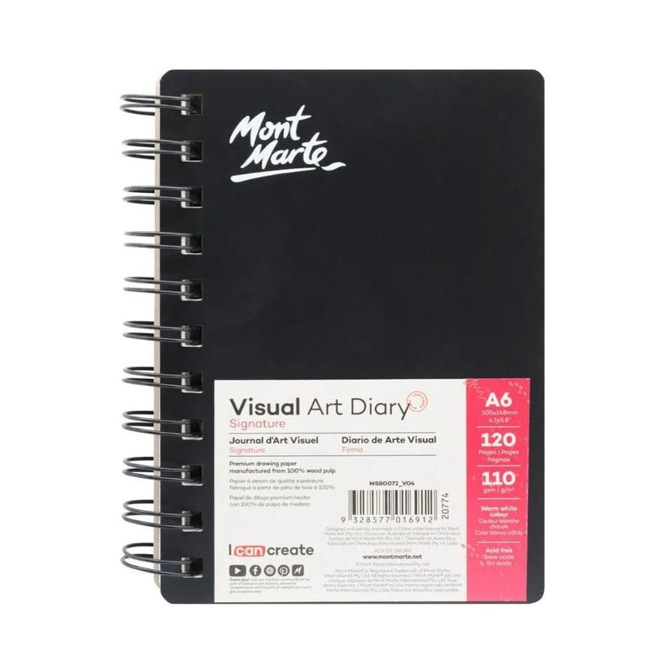 Mont Marte Visual Art Diary A6 Size 110gsm