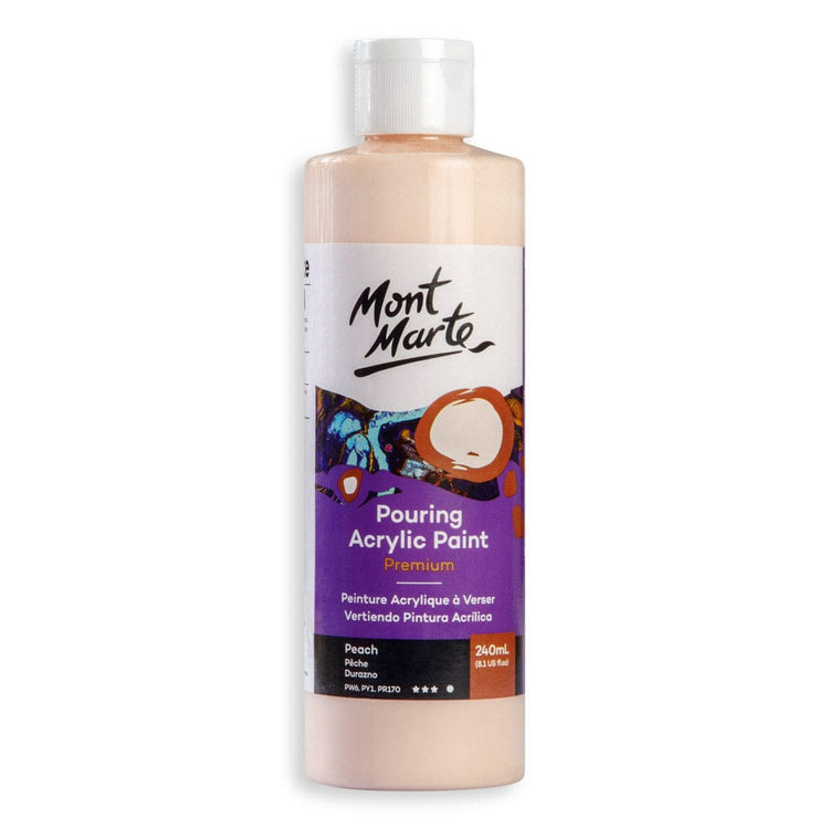 Mont Marte Pouring Acrylic Paint 240ml - Peach