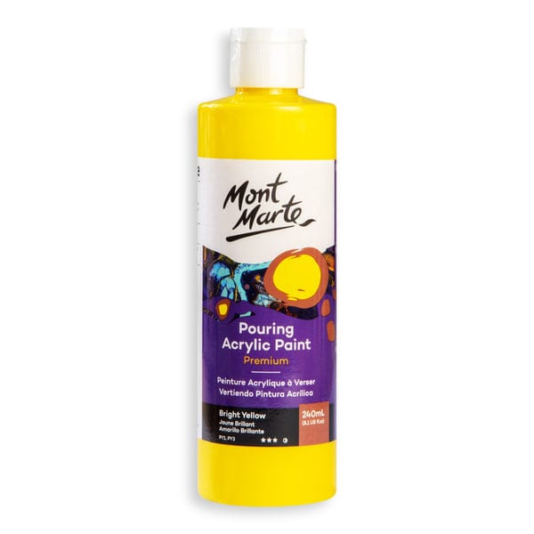Mont Marte Pouring Acrylic Paint 240ml - Bright Yellow