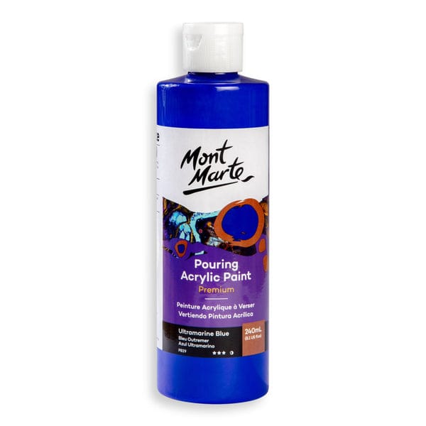 Mont Marte Pouring Acrylic Paint 240ml - Ultramarine Blue