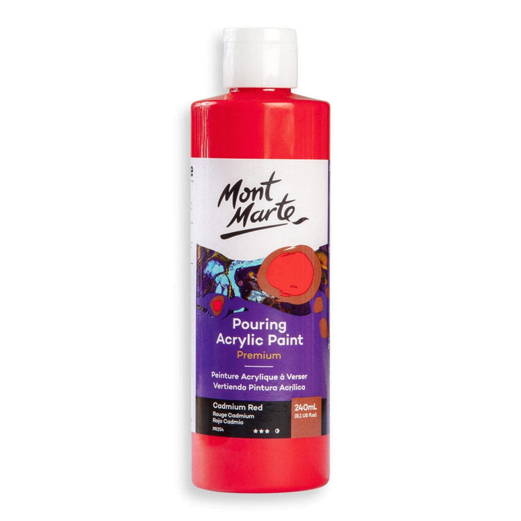 Mont Marte Pouring Acrylic Paint 240ml - Cadmium Red