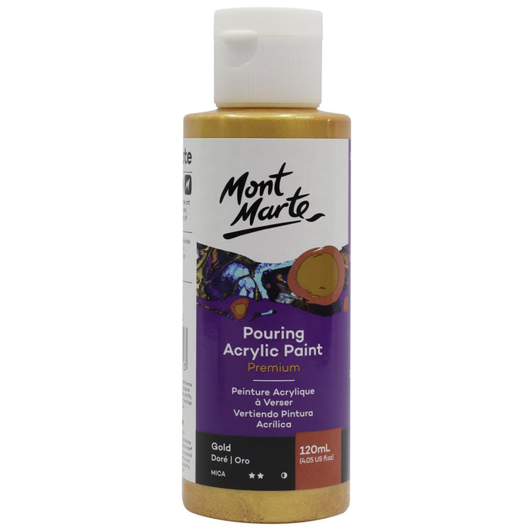 Mont Marte Pouring Acrylic Paint 120ml - Gold