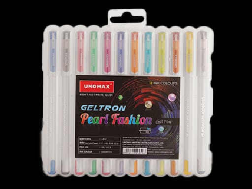 UNOMAX Pearl Fashion Gel Pen 12colours Set