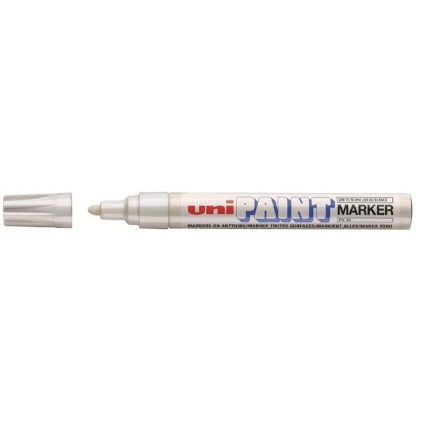 Uni Permanent Paint Marker (Px20) White Premium Stationers