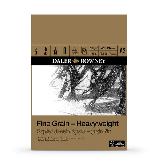 Daler Rowney Sketch Pad Finegrain-Heavy Weight (A3-200gsm-30sheet)
