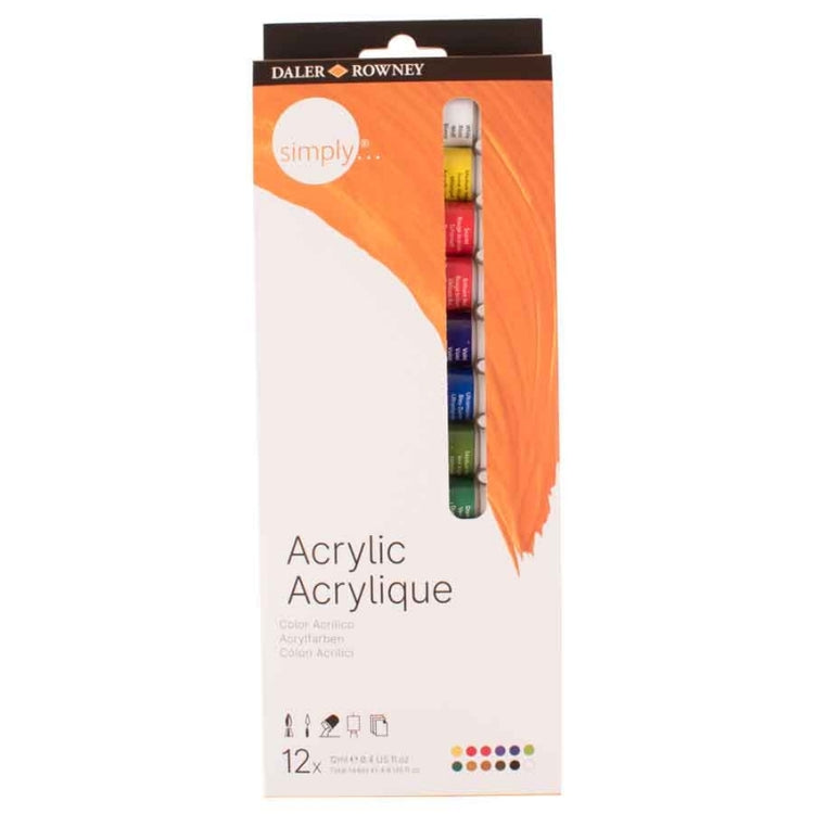 Daler Rowney Acrylic Set Simply (12Cx12ml)