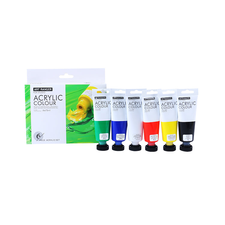 Art Ranger Acrylic 6Colours Basic Set 75ml Tubes