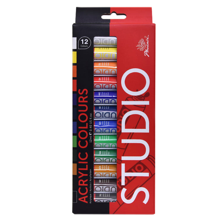Phoenix Studio Acrylic Colours Set (12Cx12ml)