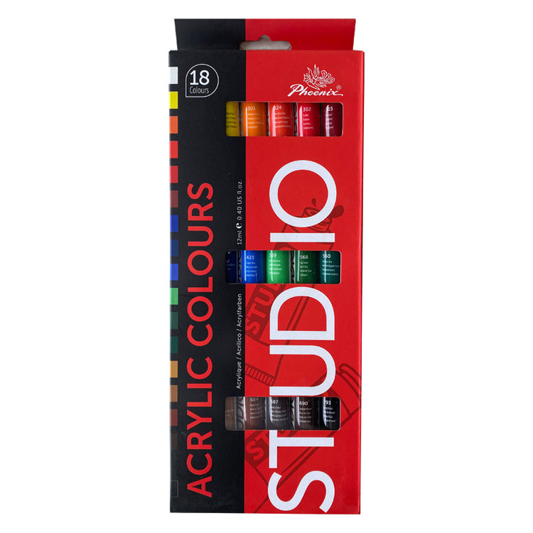 Phoenix Studio Acrylic Colours Set (18Cx12ml)