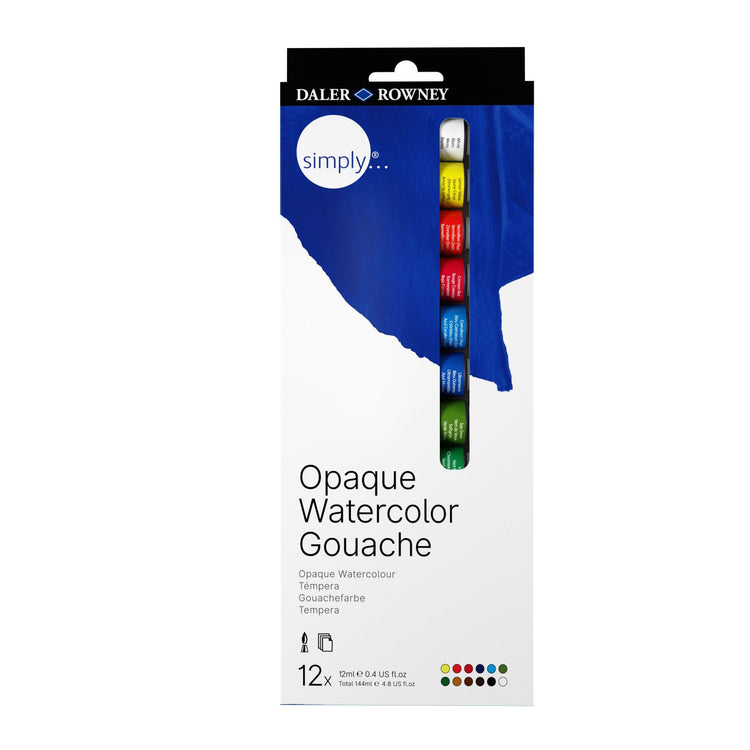 Daler Rowney Opaque Watercolor Gouache (12c x 12ml)