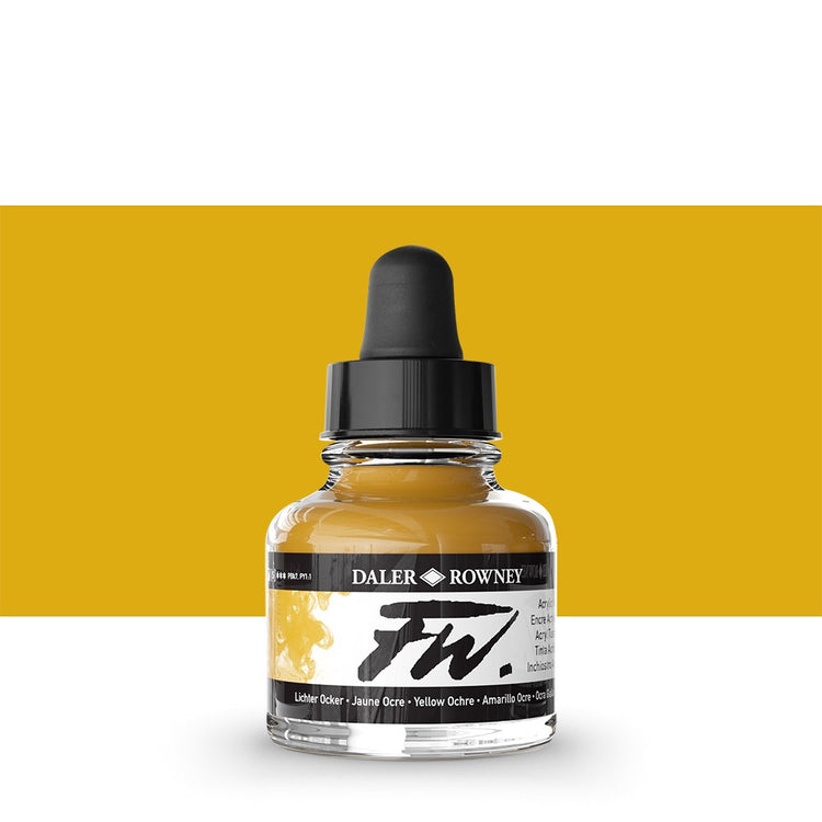 Daler Rowney FW Acrylic Ink 29.5ml - Yellow Ochre