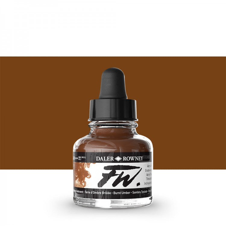 Daler Rowney FW Acrylic Ink 29.5ml - Burnt Umber