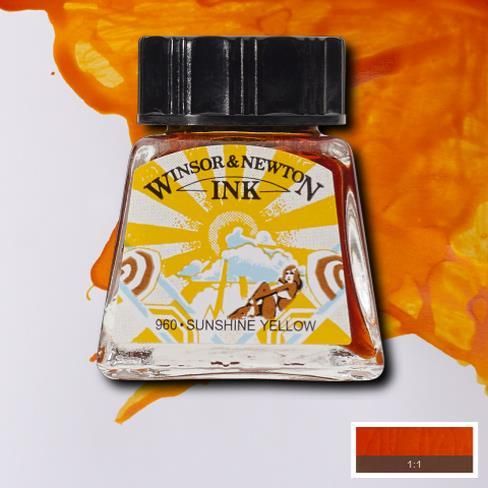 Winsor & Newton Drawing Ink - 14ml - Sunshine Yellow