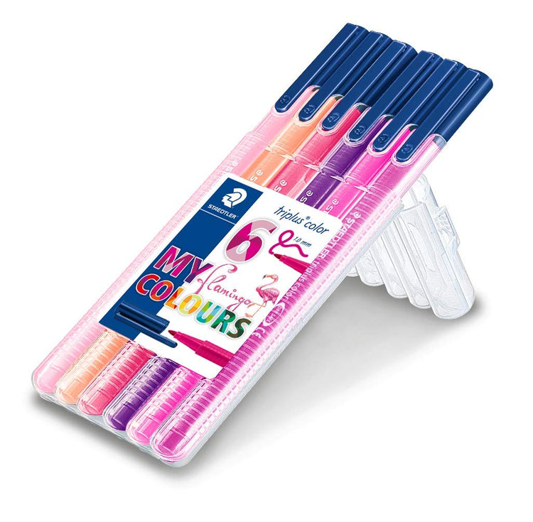 Staedtler Triplus FineLiner Set (6c-Flamingo-1.0mm-323SB6CS6)