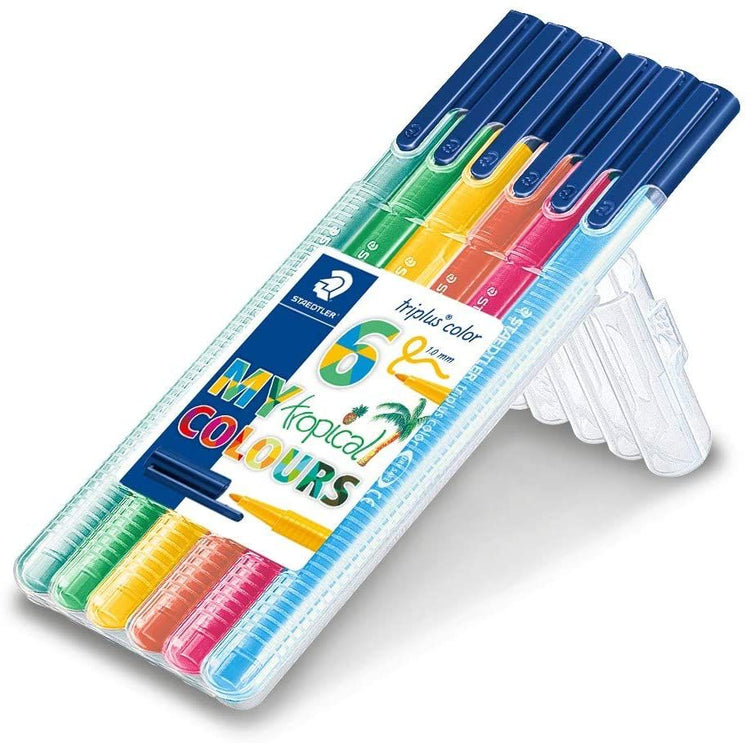 Staedtler Triplus FineLiner Set (6c-Tropical-1.0mm-323SB6CS4)