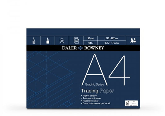 Daler Rowney Tracing Paper Pad (A4-90gsm-50sheet)