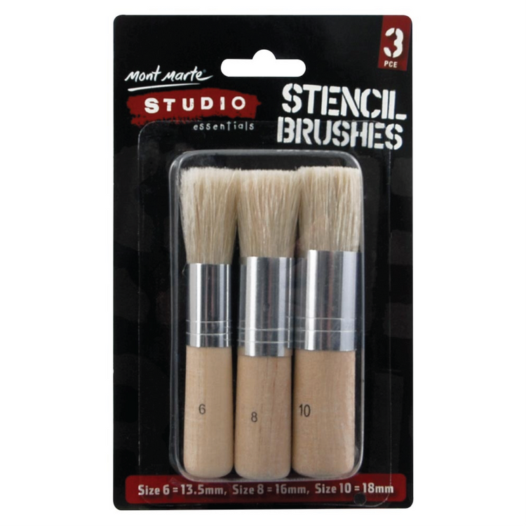 Mont Marte Stencil Brushes (Studio-3pcs)