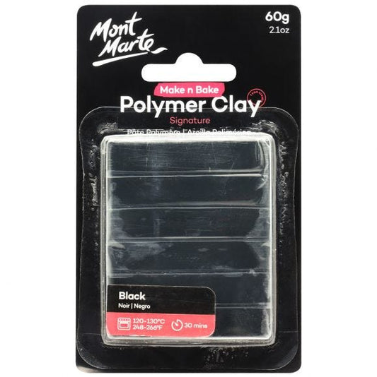 Mont Marte Polymer Clay (Bake) Black 60g