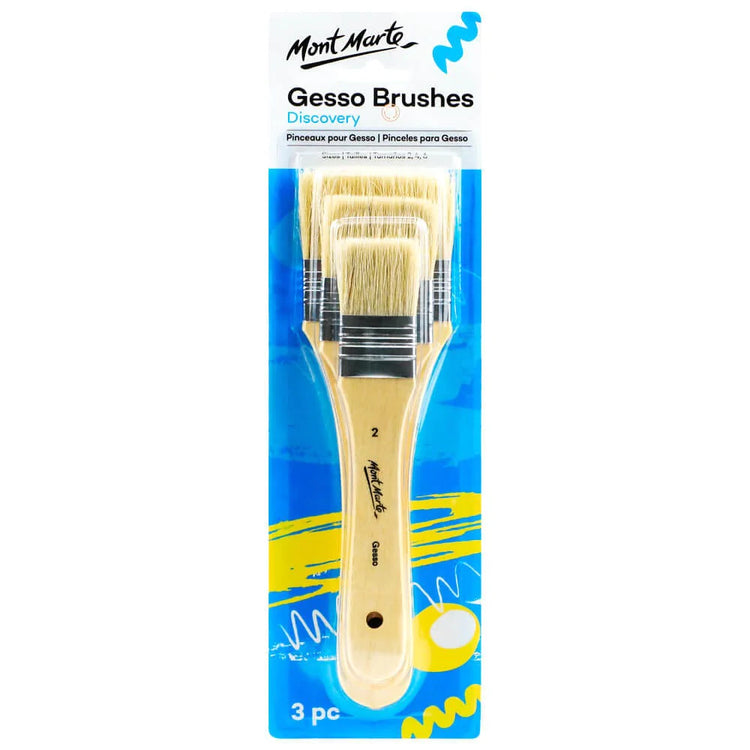 Mont Marte Paint Brush Gesso 3pcs