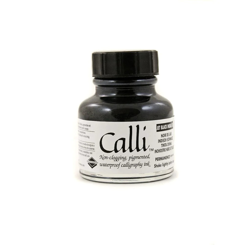 Daler-Rowney Calli (Calligraphy Ink) 29.5ml - Jet Black India 010 ...