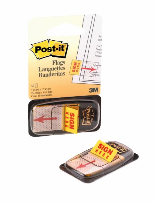 3M Post-it Flags Sign Here