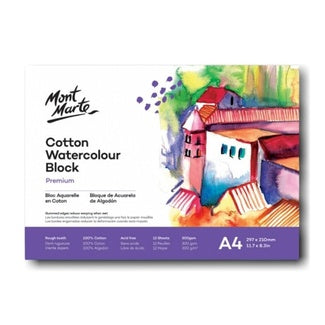 Mont Marte 100% Cotton Watercolour Pad A4 Size