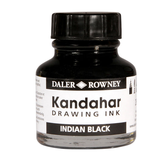 Daler Rowney Drawing Ink 28ML Kandahar Black