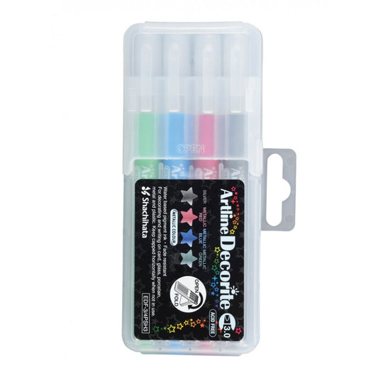 Artline Decorite Brush Style Marker EDF-F/4PSH3 - (Metallic)