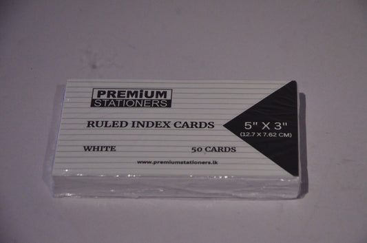 Premium Ruled Index Cards 3"X5"