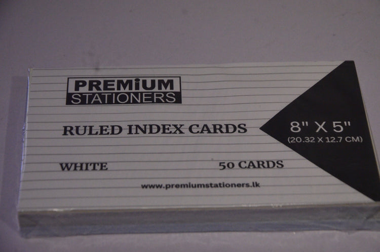 Premium Ruled Index Cards 8"X5"