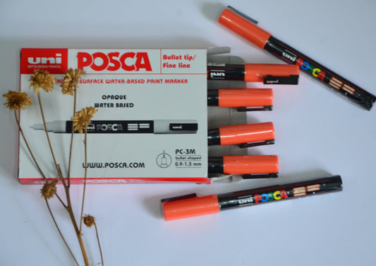 Uni POSCA Permanent Marker (PC-3M) - Orange