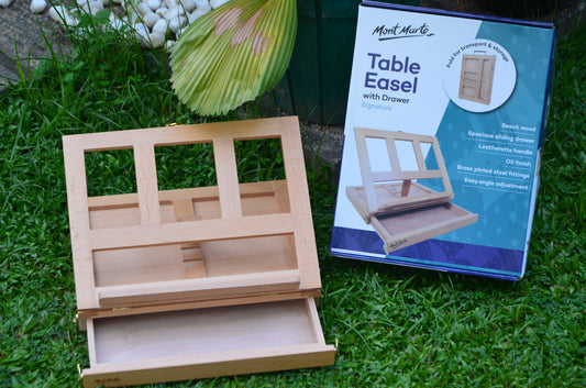 Mont Marte Tabletop Wooden Easel With Drawer