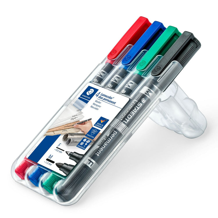 STAEDTLER Lumocolor 348 B WP4 DUO Double Ended Permanent Marker